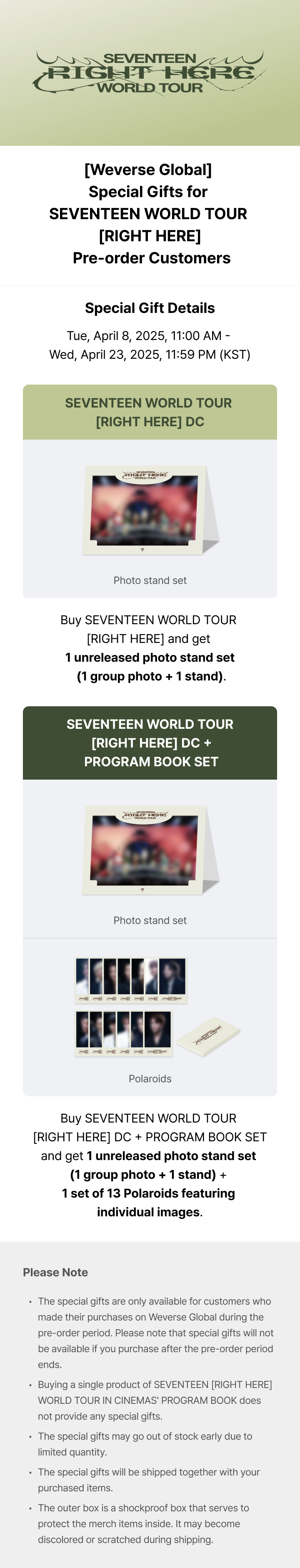【预购】SEVENTEEN 世界巡回演唱会<right here>DC + 节目册套装</right>