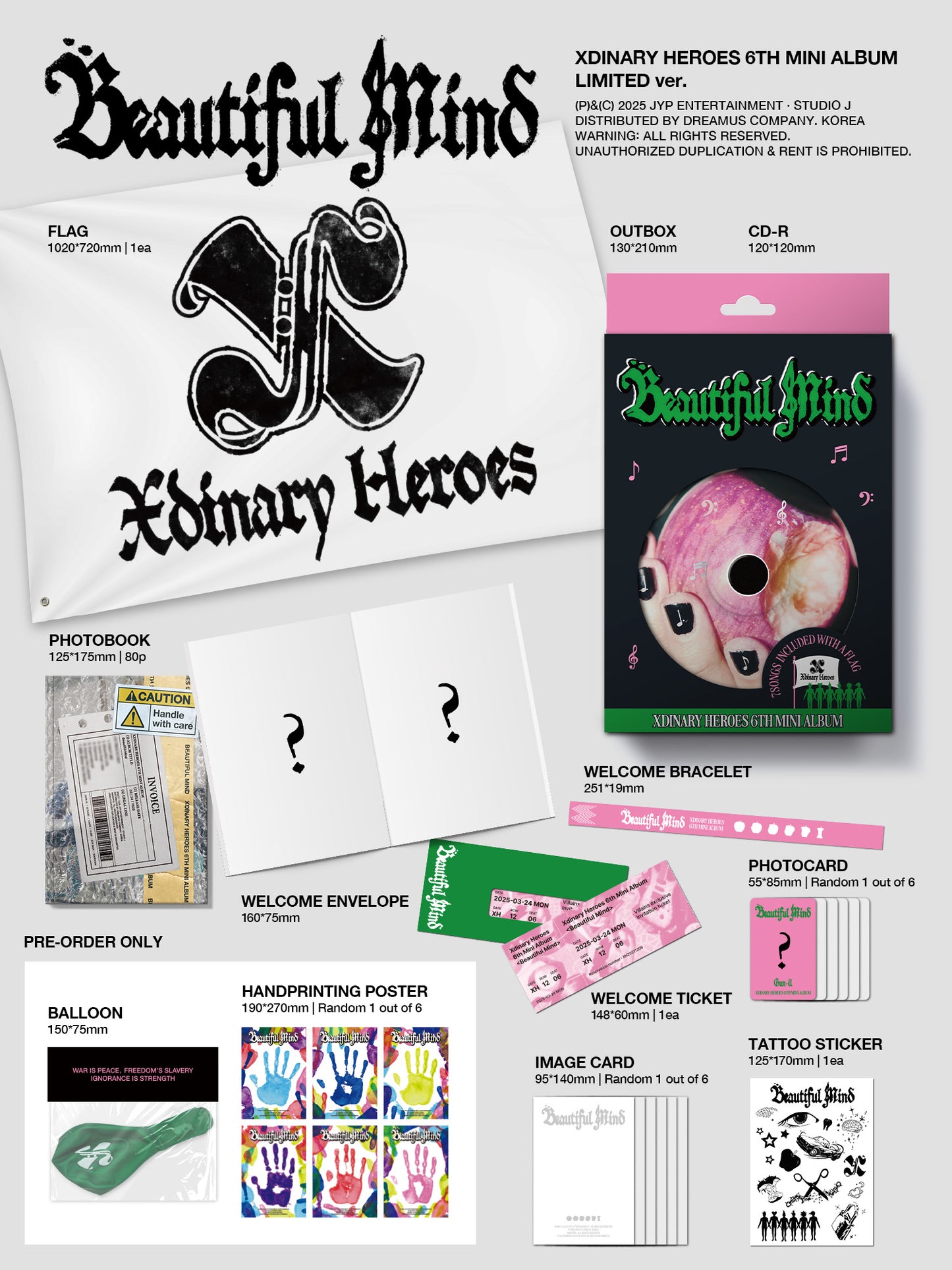 【预购】XDINARY HEROES<beautiful mind>限量版</beautiful>