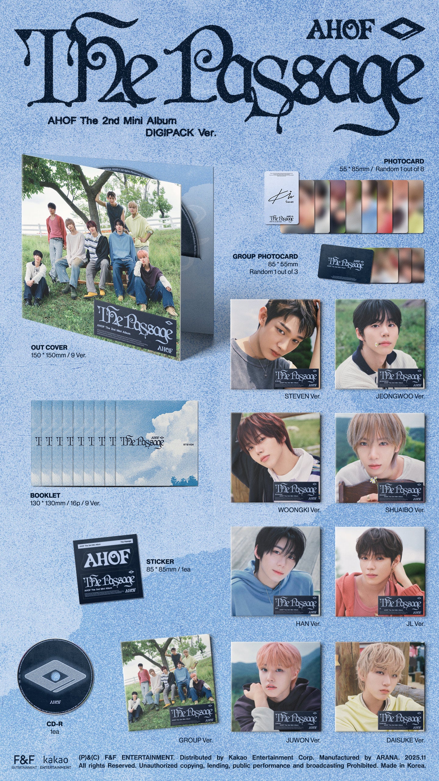 【预购】AHOF<the passage> QR 专辑版</the>