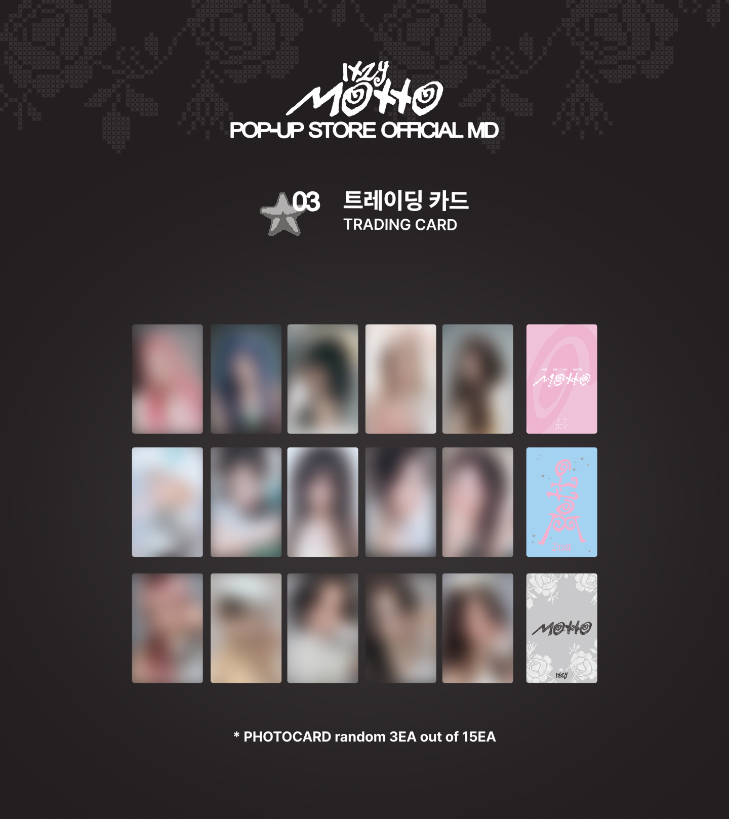 ITZY <Motto> POP-UP OFFICIAL MD TRADING CARD