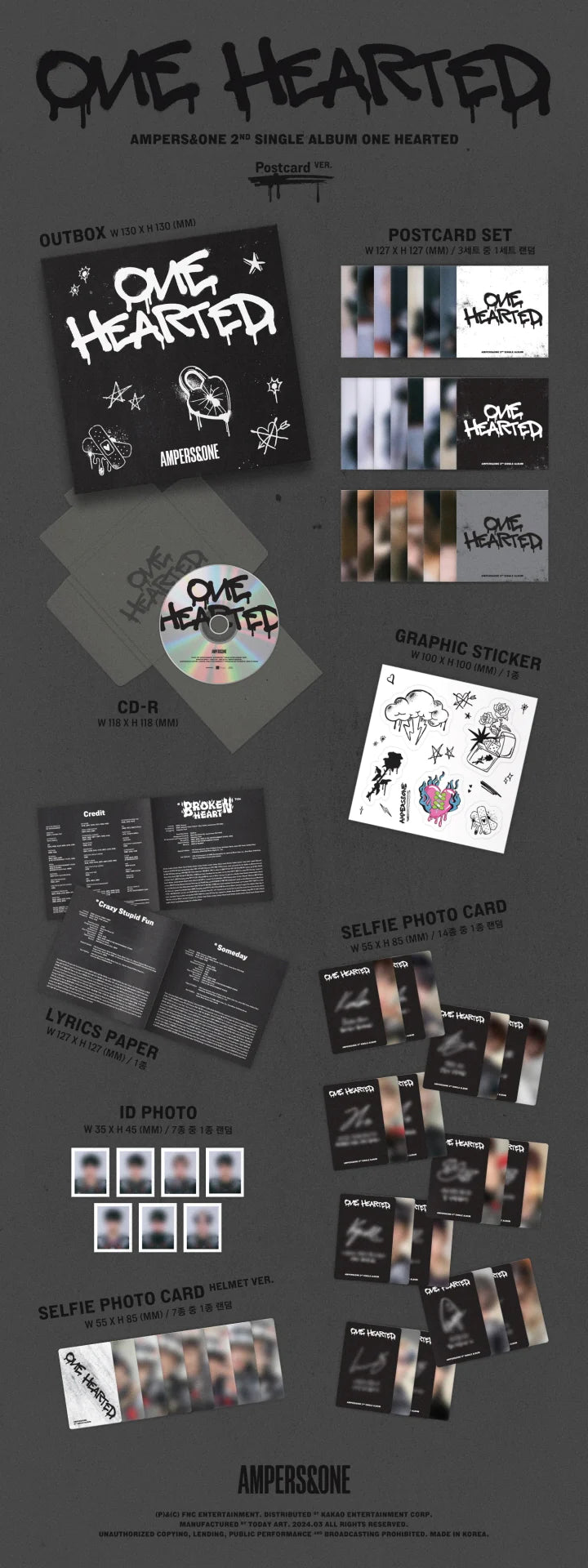 AMPERS&ONE<one hearted>明信片版</one>