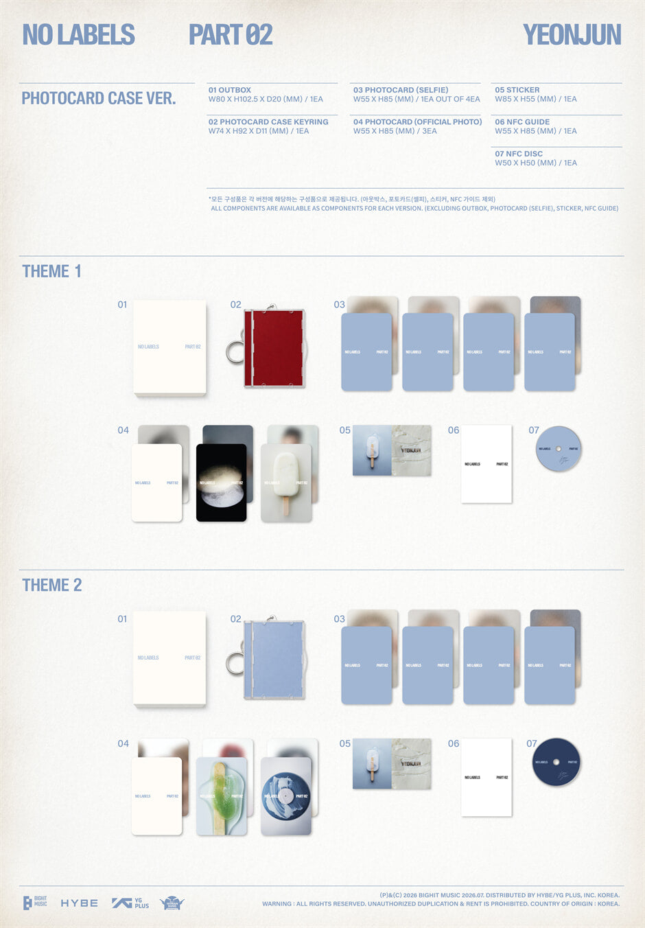 YEONJUN <NO LABELS: PART 02> PHOTOCARD CASE VER (RANDOM)