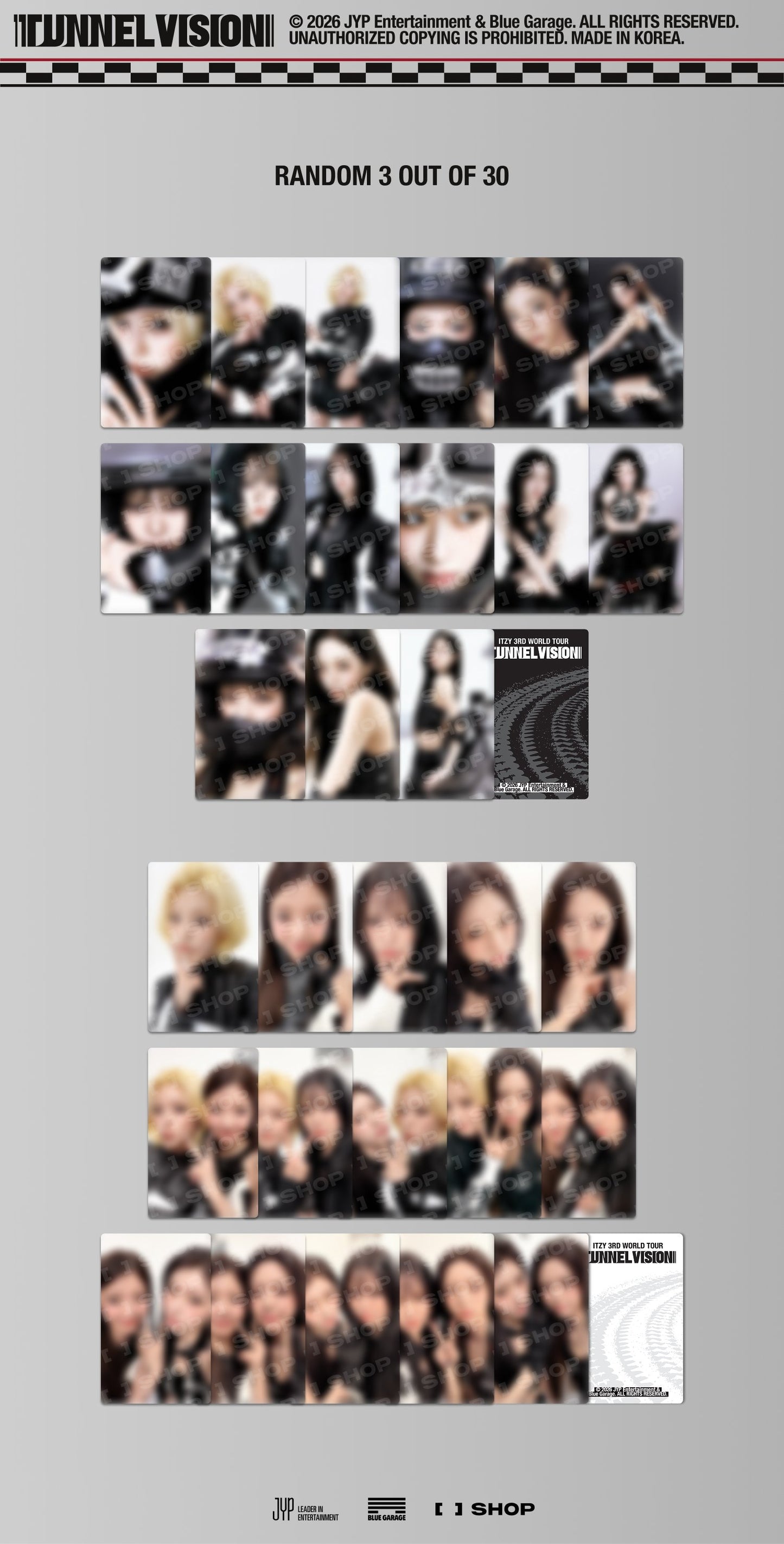 ITZY <TUNNEL VISION> 3RD WORLD TOUR OFFICIAL MD TRADING CARD