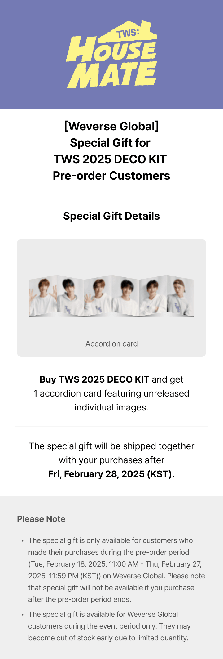 TWS <HOUSEMATE> 2025 DECO KIT