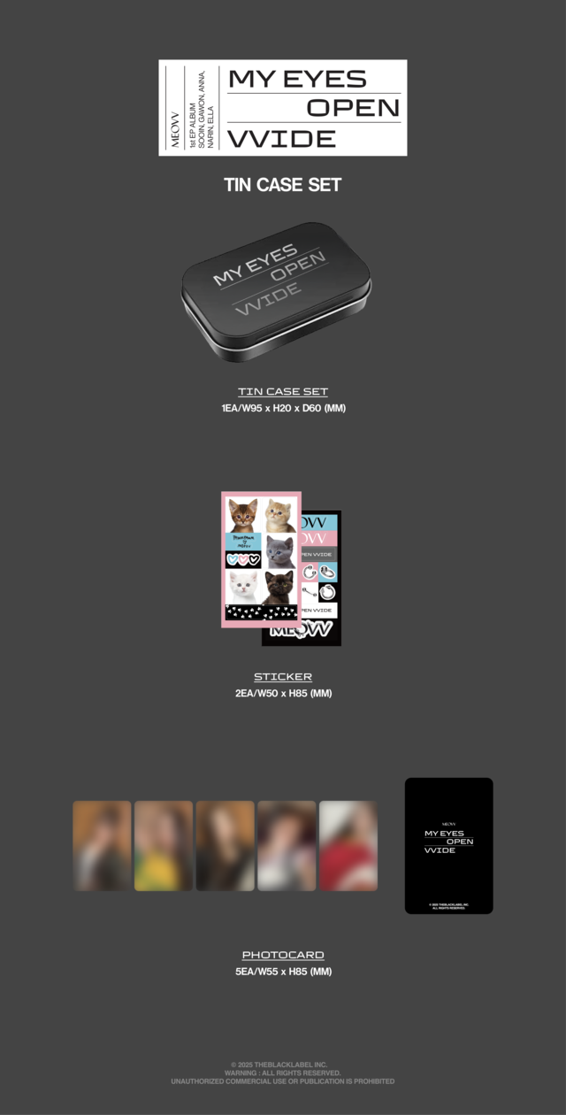 MEOVV <MY EYES OPEN VVIDE> OFFICIAL MD TIN CASE SET