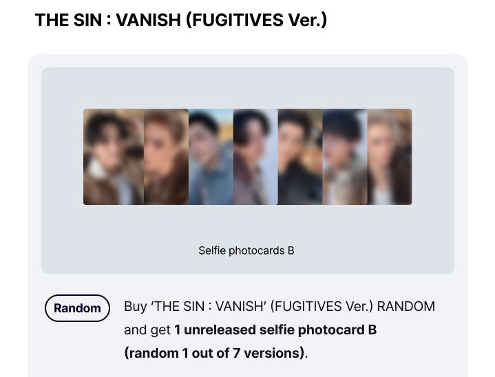 ENHYPEN <THE SIN : VANISH> FUGITIVES Ver
