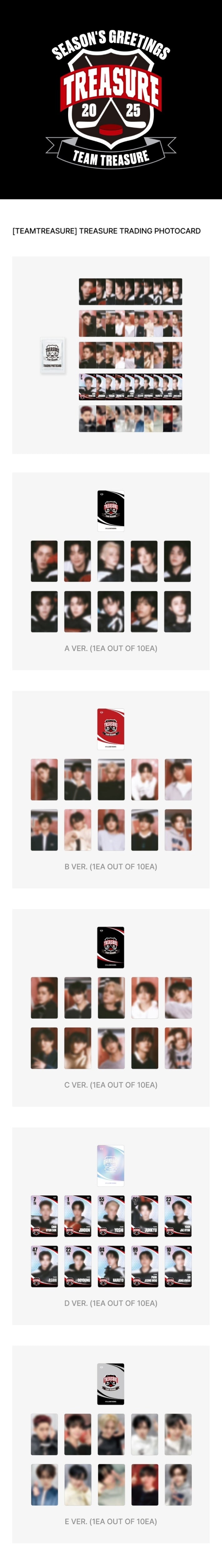TREASURE <TEAM TREASURE> TRADING CARD