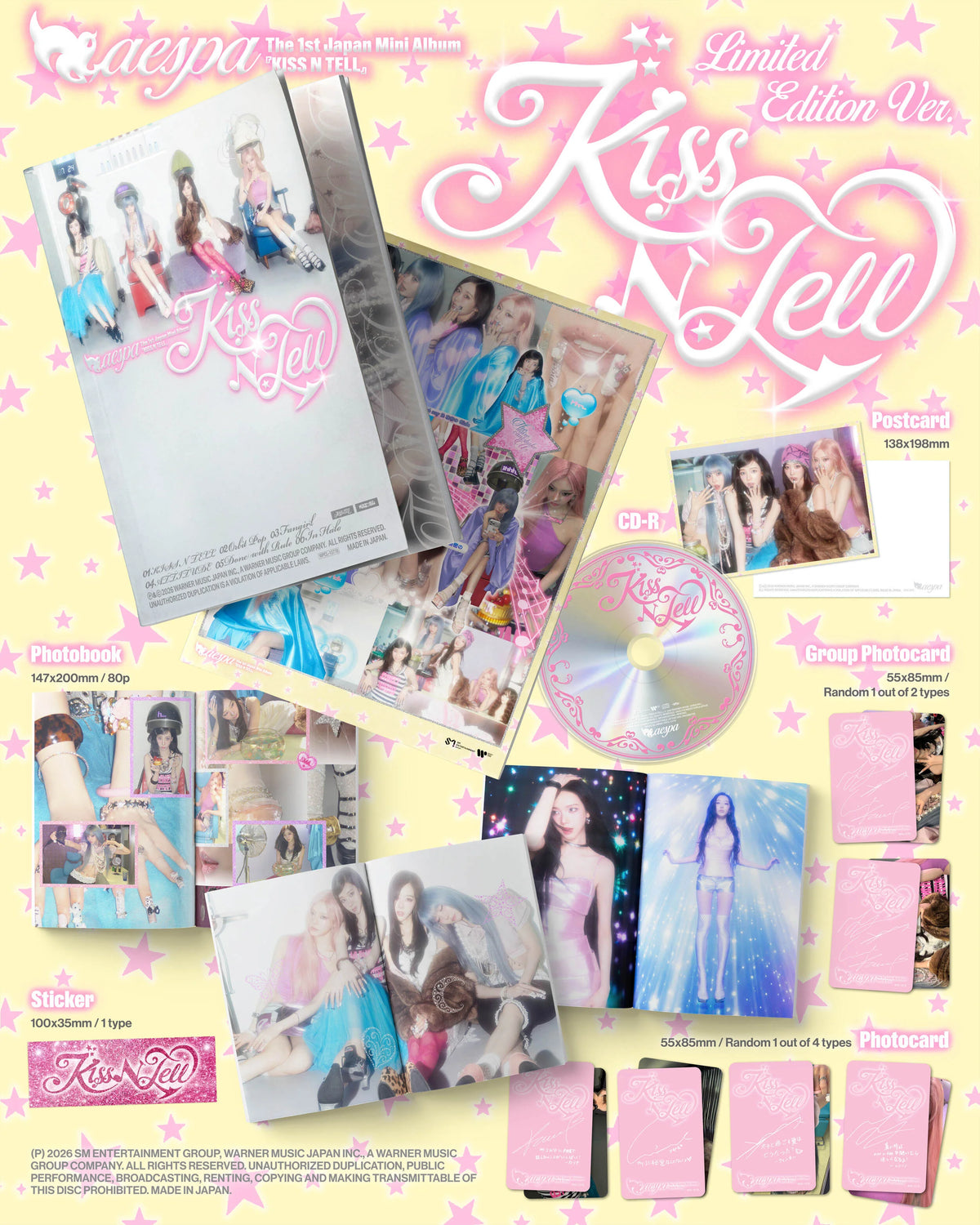 AESPA <KISS N TELL> 1st Japan Mini Album Limited Edition Ver