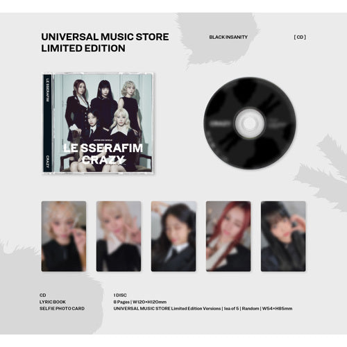 【预购】LE SSERAFIM<crazy>日本第三张单曲专辑环球音乐商店版</crazy>