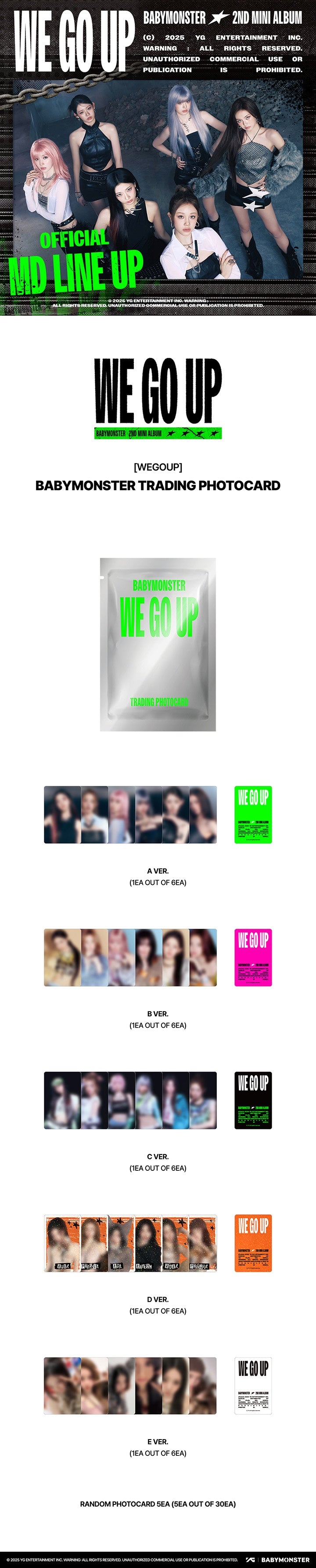 BABYMONSTER <WE GO UP> OFFICIAL MERCHANDISE TRADING CARD