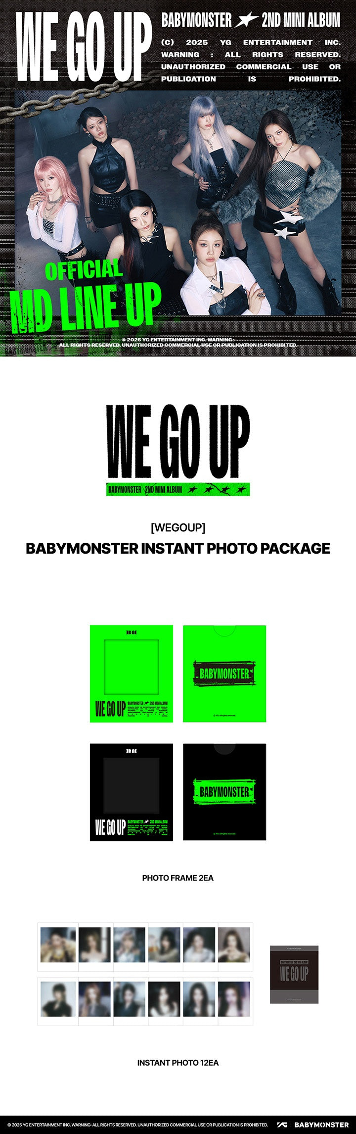 BABYMONSTER <WE GO UP> OFFICIAL MERCHANDISE INSTANT PHOTO PACKAGE