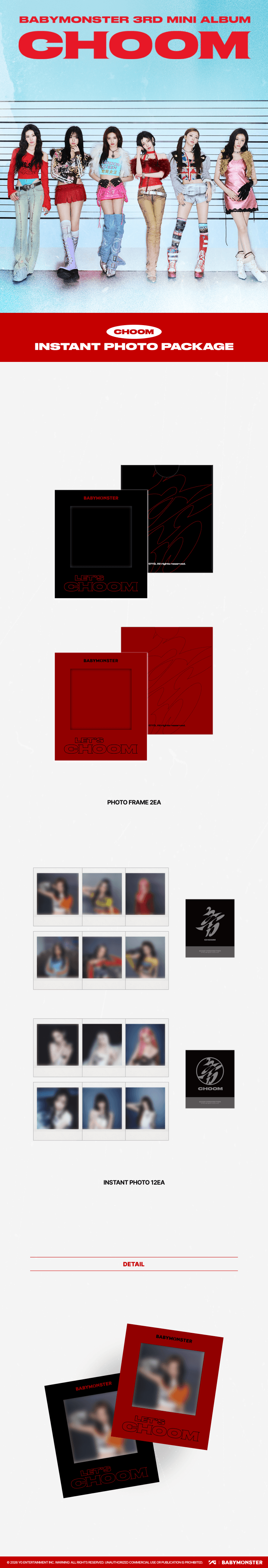 BABYMONSTER <CHOOM> OFFICIAL MERCH INSTANT PHOTO PACKAGE