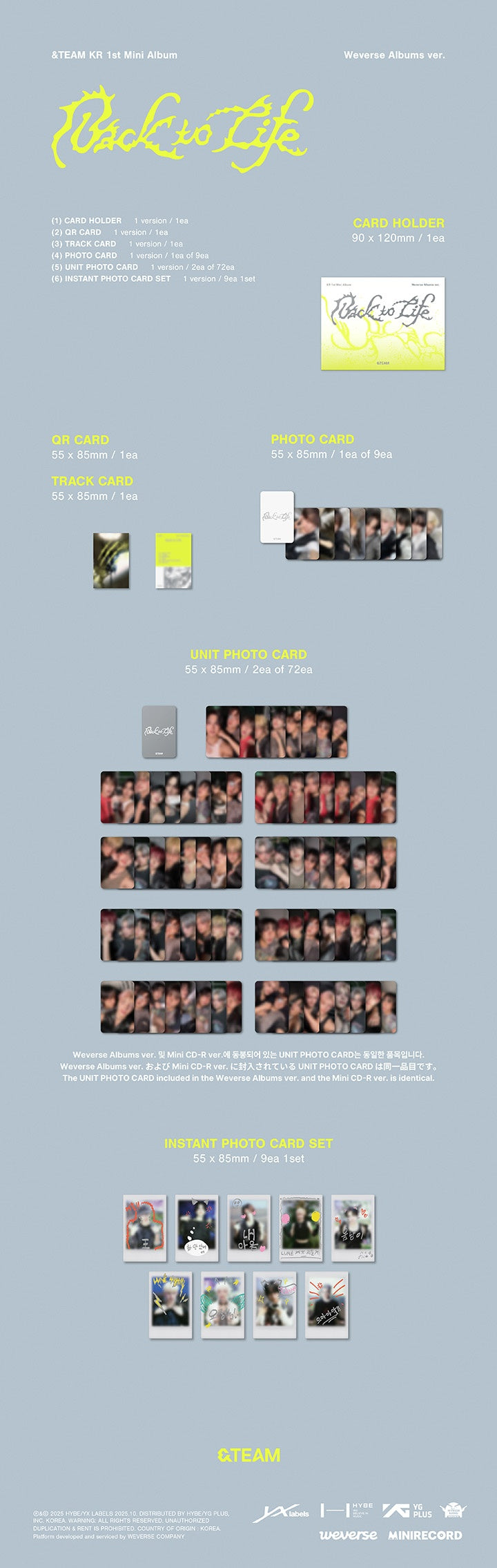&TEAM <Back to Life> WEVERSE ALBUM VER