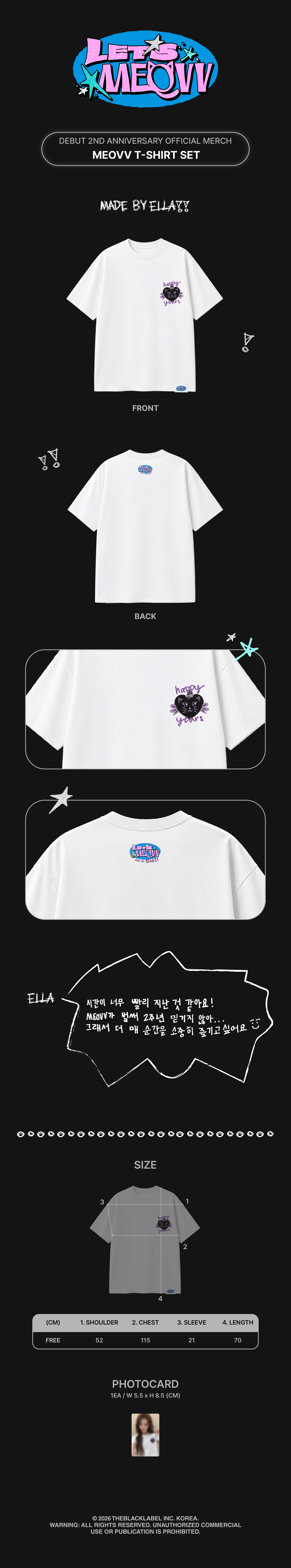 [PREORDER 15/9 CLOSED] MEOVV [LET'S MEOVV: DEBUT 2ND ANNIVERSARY] MEOVV T-SHIRT SET ELLA