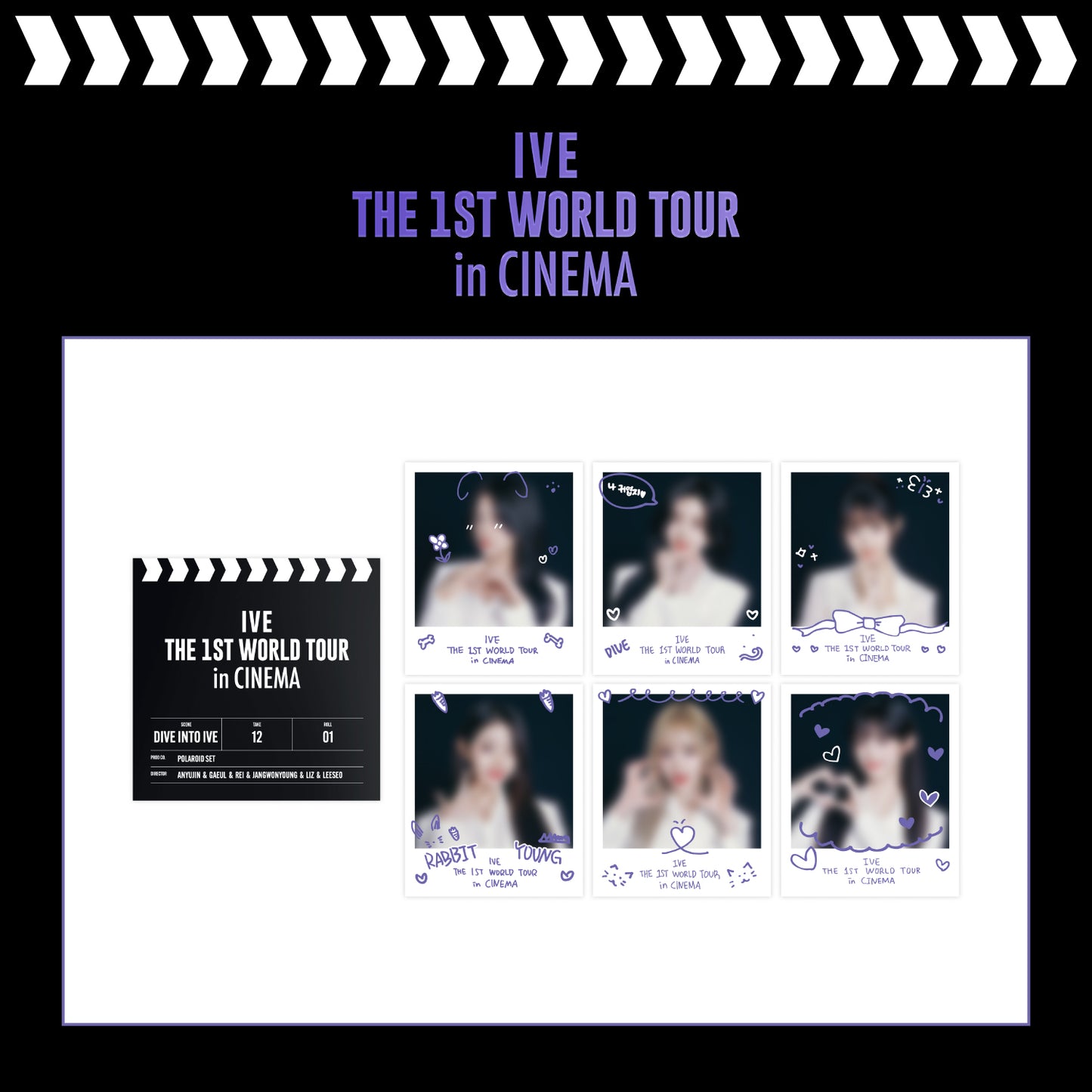 IVE <THE 1ST WORLD TOUR in CINEMA POP-UP STORE> POLAROID SET