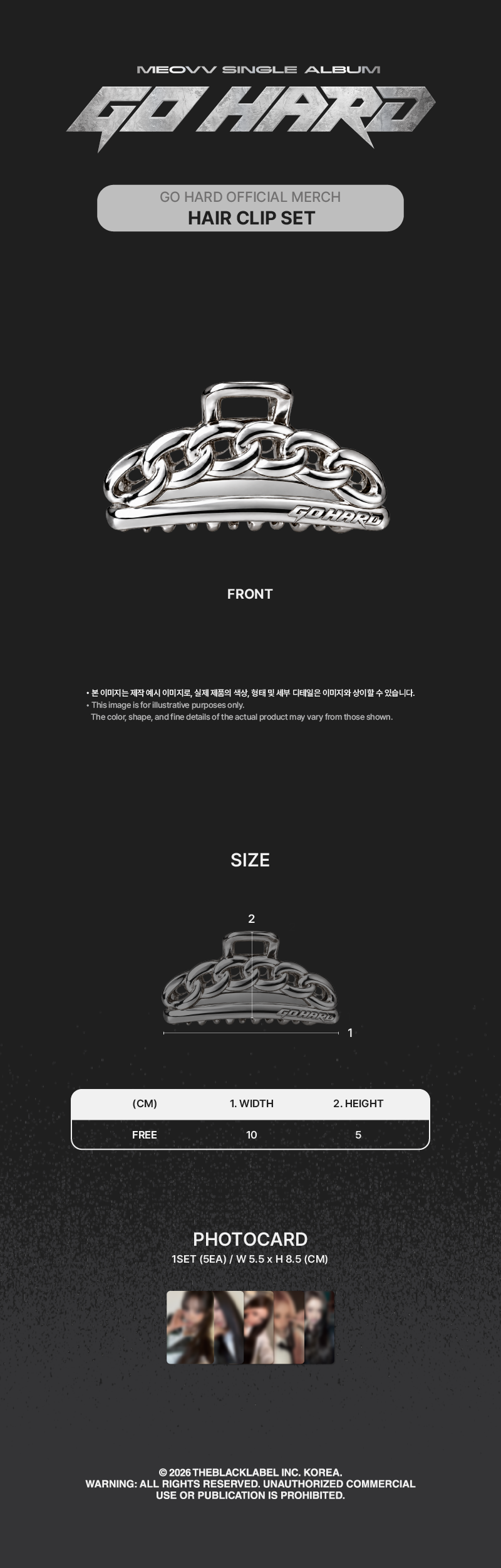 [PREORDER 29/10 CLOSED] MEOVV [GO HARD] OFFICIAL MERCH HAIR CLIP SET