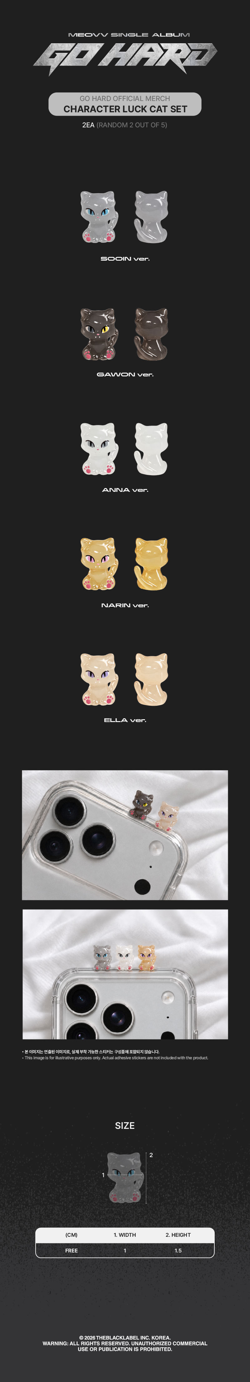 [PREORDER 29/10 CLOSED] MEOVV [GO HARD] OFFICIAL MERCH CHARACTER LUCK CAT SET