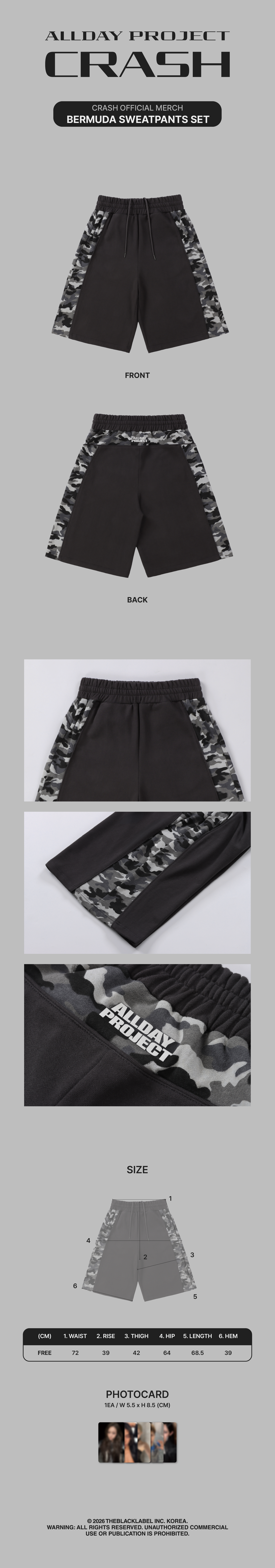 [PREORDER 11/10 CLOSED] ALLDAY PROJECT [CRASH] OFFICIAL MERCH BERMUDA SWEATPANTS SET