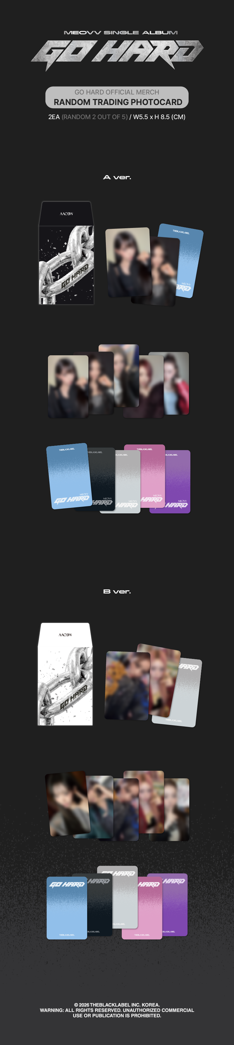 [PREORDER 29/10 CLOSED] MEOVV [GO HARD] OFFICIAL MERCH RANDOM TRADING PHOTOCARD