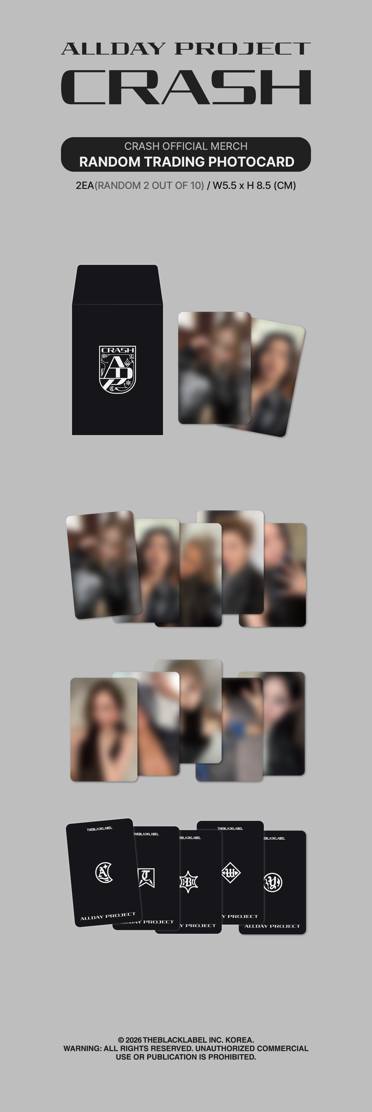 [PREORDER 11/10 CLOSED] ALLDAY PROJECT [CRASH] OFFICIAL MERCH RANDOM TRADING PHOTOCARD
