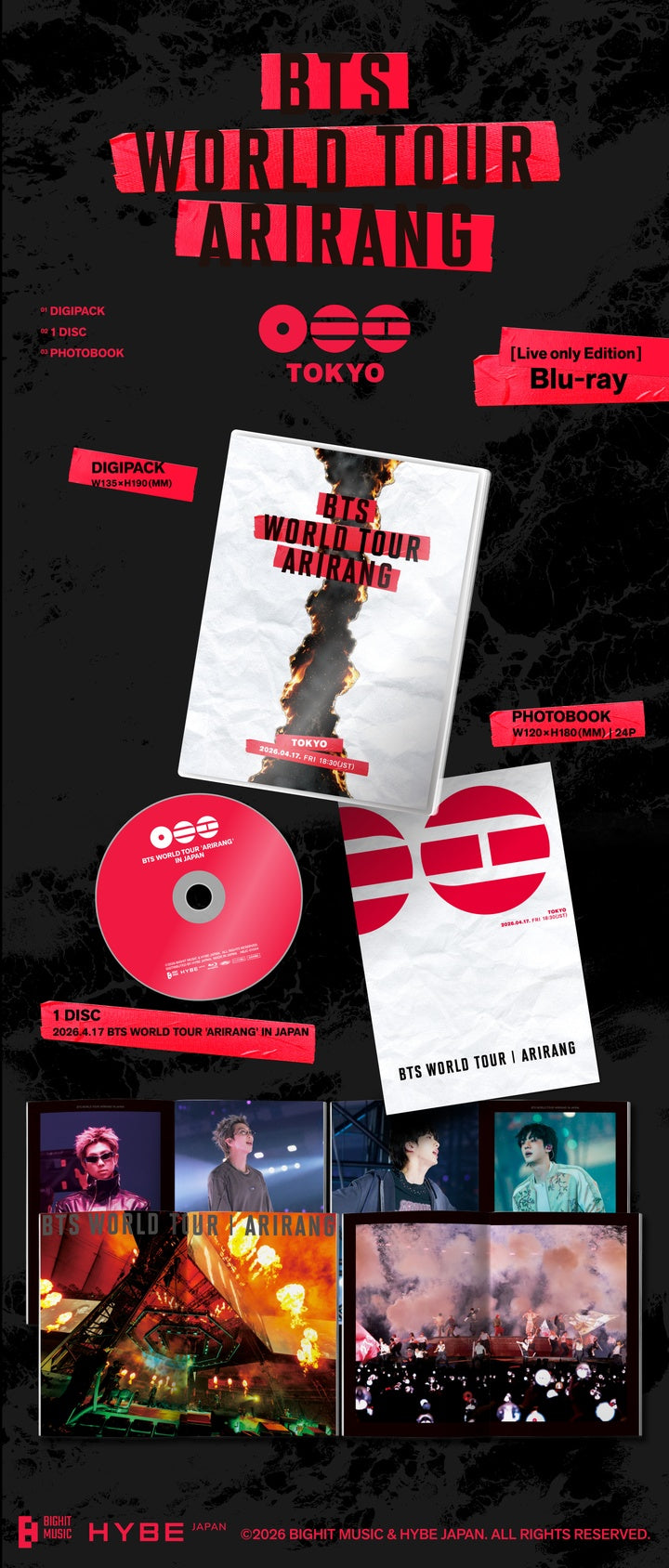 [PREORDER] BTS [ARIRANG] WORLD TOUR IN JAPAN [Live only Edition] Blu-ray