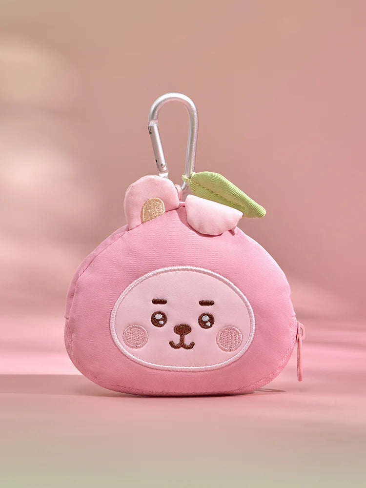 [PREORDER] BTS BT21 <PEACH HOLIC> FACE POUCH KEYRING