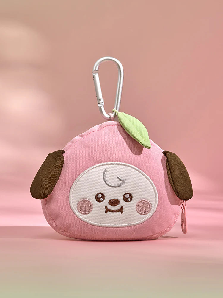 [PREORDER] BTS BT21 <PEACH HOLIC> FACE POUCH KEYRING
