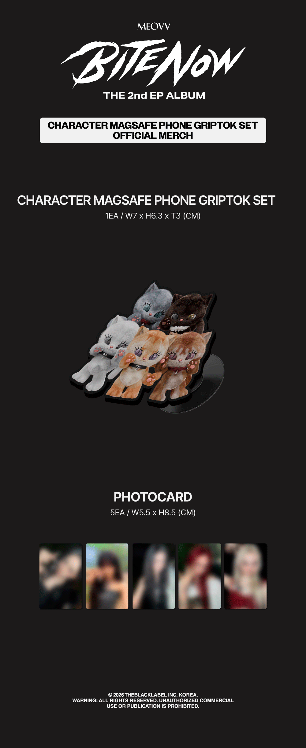 [PREORDER 13/6 CLOSED] MEOVV <BITE NOW> OFFICIAL MD MEOVV CHARACTER MAGSAFE PHONE GRIPTOK SET