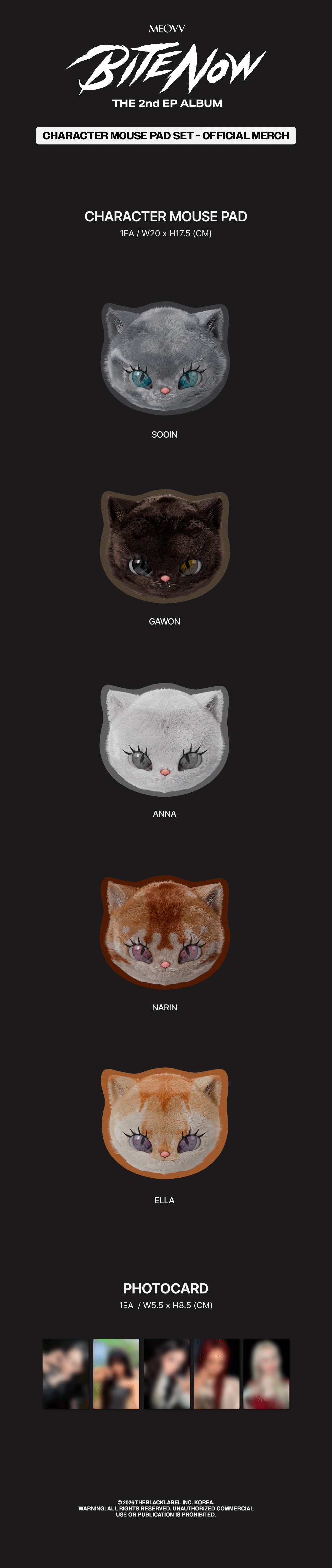 [PREORDER 13/6 CLOSED] MEOVV <BITE NOW> OFFICIAL MD MEOVV CHARACTER MOUSE PAD SET
