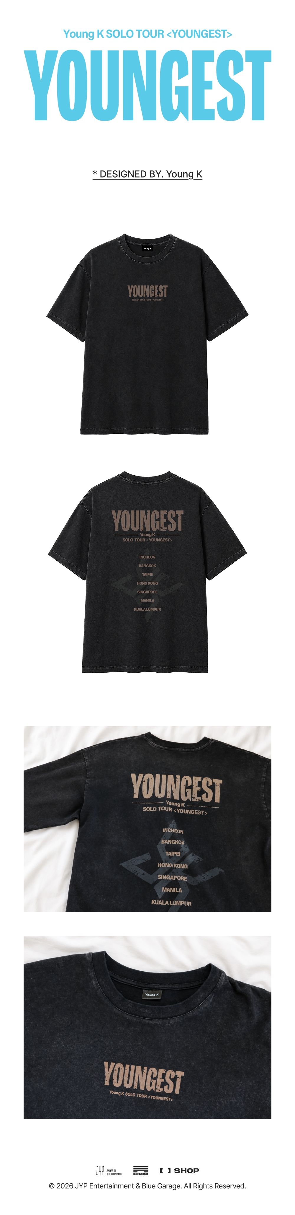 [PREORDER 22/8 CLOSED] YOUNG K Solo Tour <YOUNGEST> in INCHEON T-SHIRT (48 POINTS)