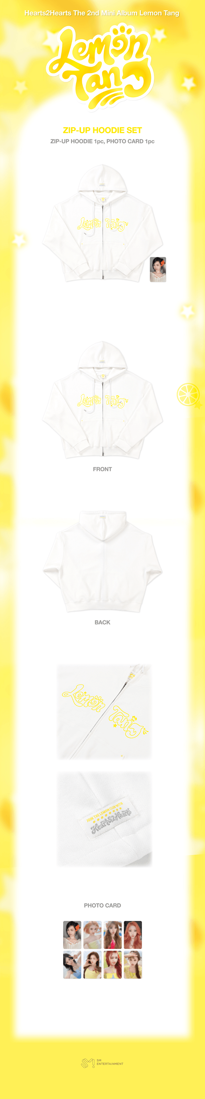 [PREORDER 20/7 CLOSED] HEARTS2HEARTS <LEMON TANG> OFFICIAL MERCH ZIP-UP HOODIE SET