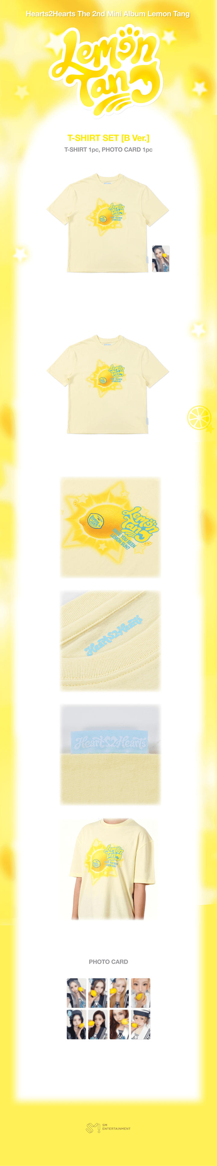 [PREORDER 20/7 CLOSED] HEARTS2HEARTS <LEMON TANG> OFFICIAL MERCH T-SHIRT SET [B Ver.]