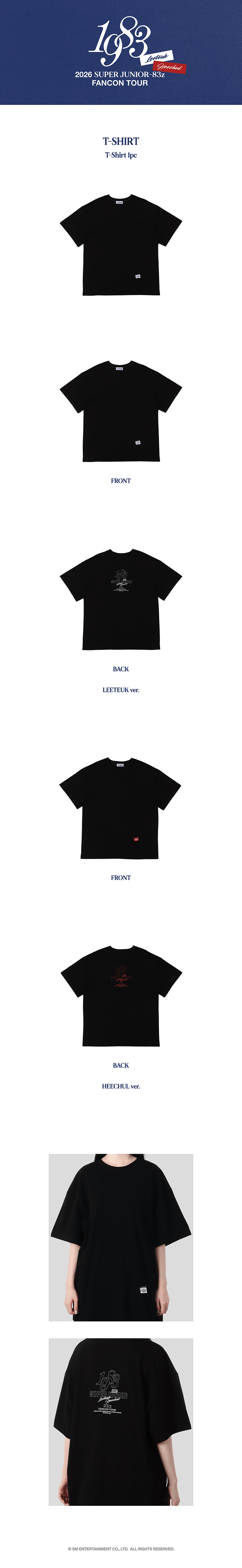 [PREORDER 27/7 CLOSED] SUPER JUNIOR-83z <FAN-CON TOUR [1983] IN SEOUL> T-SHIRT