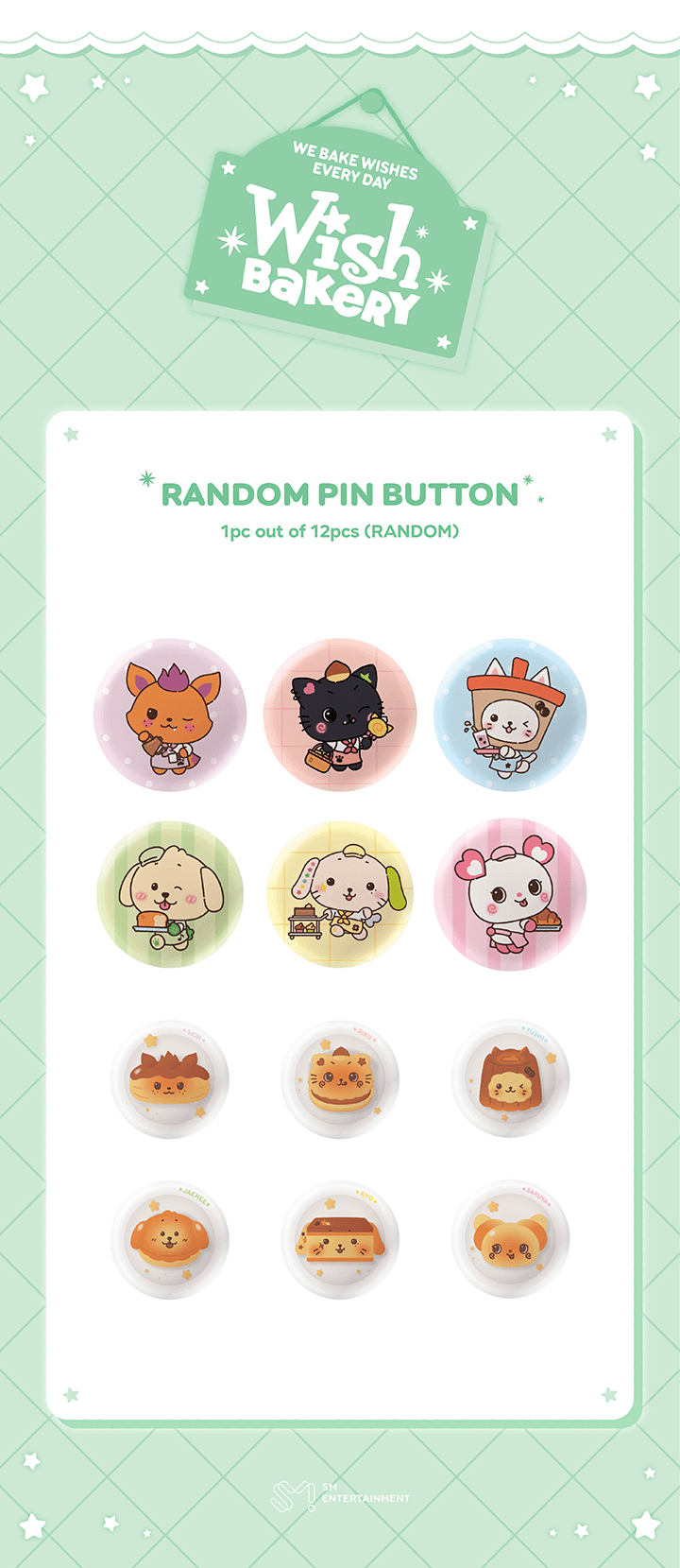 [PREORDER 1/3] NCT WISH <WISH BAKERY> POP UP OFFICIAL MD RANDOM PIN BUTTON