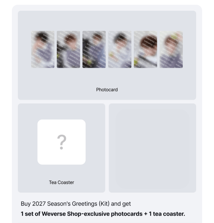 NCT WISH [LOVESICK: WISH] 2027 SEASON’S GREETING  WEVERSE SHOP POB