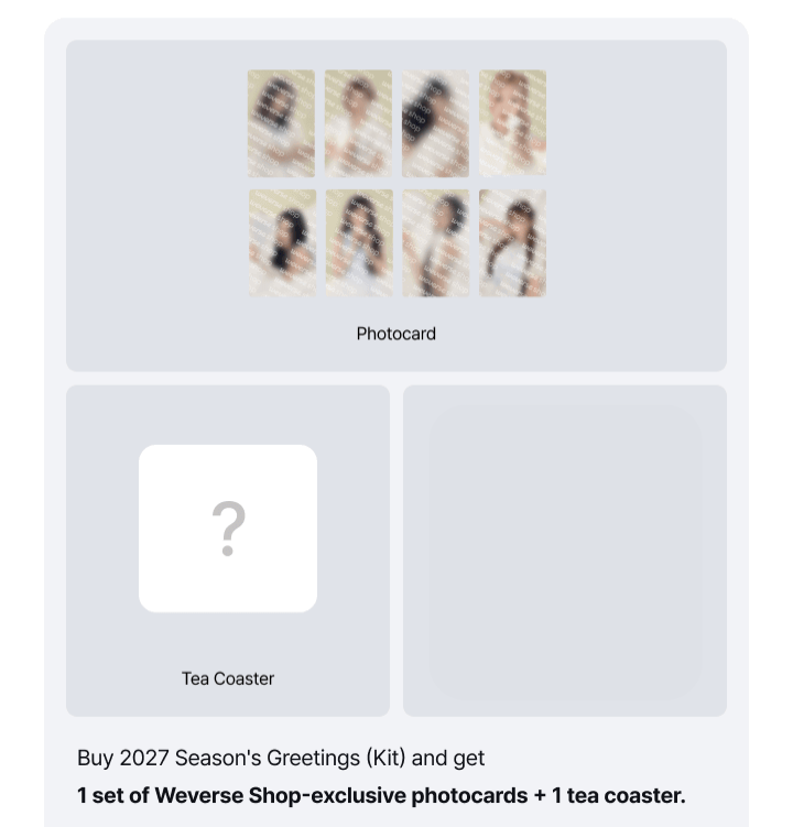 HEARTS2HEARTS [FAIRY HEARTS] 2027 SEASON’S GREETING WEVERSE SHOP POB
