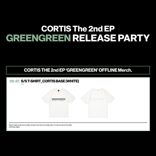 [OFFLINE PROXY 8/5 CLOSE] CORTIS <GREENGREEN> POP UP MD S/S T-SHIRT_CORTIS BASE (WHITE)