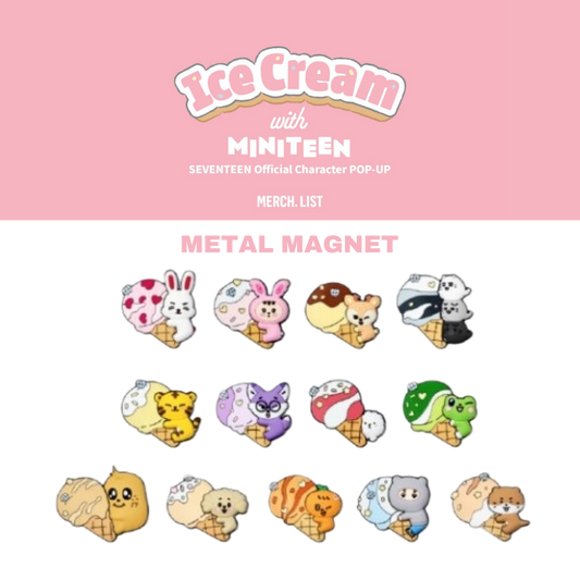 [OFFLINE PROXY] SEVENTEEN <Ice Cream with MINITEEN> Official Merch METAL MAGNET