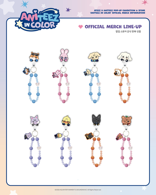 [OFFLINE PROXY 1/5 CLOSE] ATEEZ <ANITEEZ IN COLOR> PHONE TAG BEADS STRAP