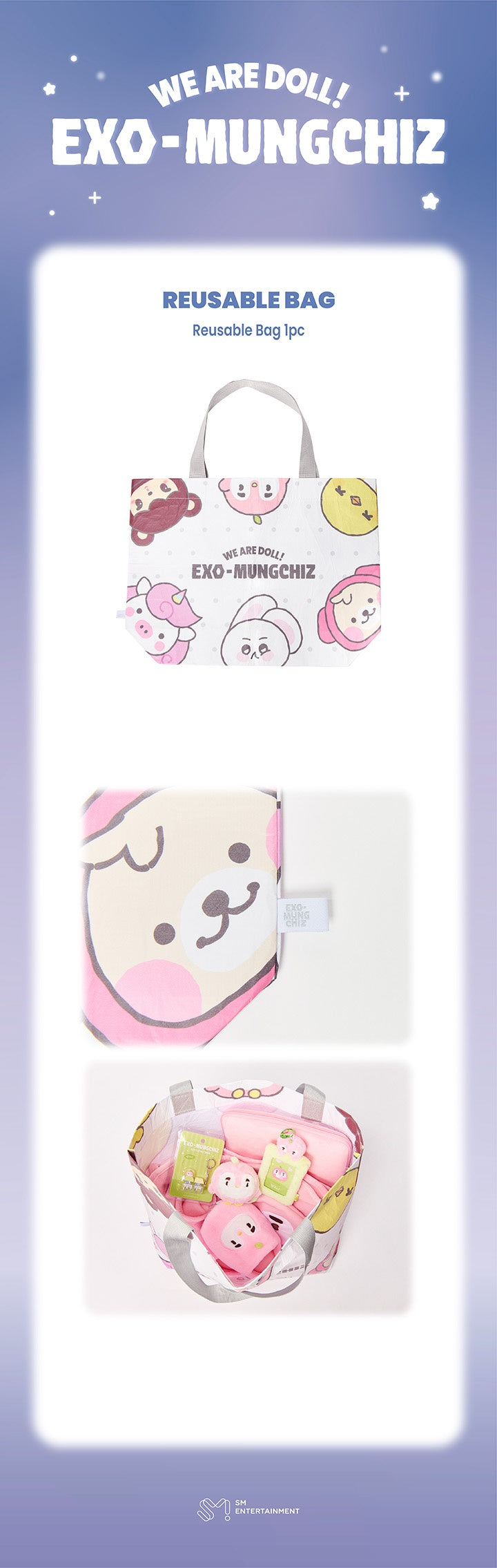 [PREORDER 7/8 CLOSED] EXO <We are DOLL! EXO-MUNGCHIZ> REUSABLE BAG