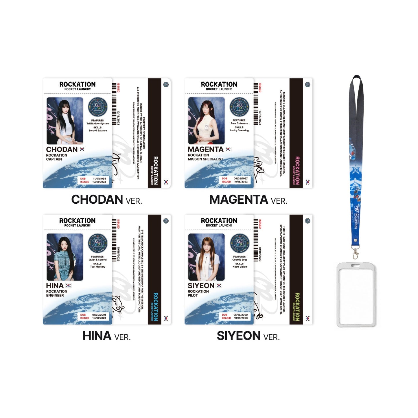 [PREORDER 29/8 CLOSED] QWER [ROCKATION : ROCKET LAUNCH!!] IN SEOUL OFFICIAL MD ID CARD & LANYARD SET