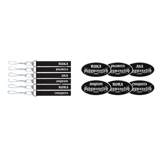 [PREORDER OFFLINE PROXY] BABYMONSTER WORLD TOUR [DANCE (CHOOM)] IN SEOUL OFFICIAL MD WAPPEN BADGE + NAME STRAP SET
