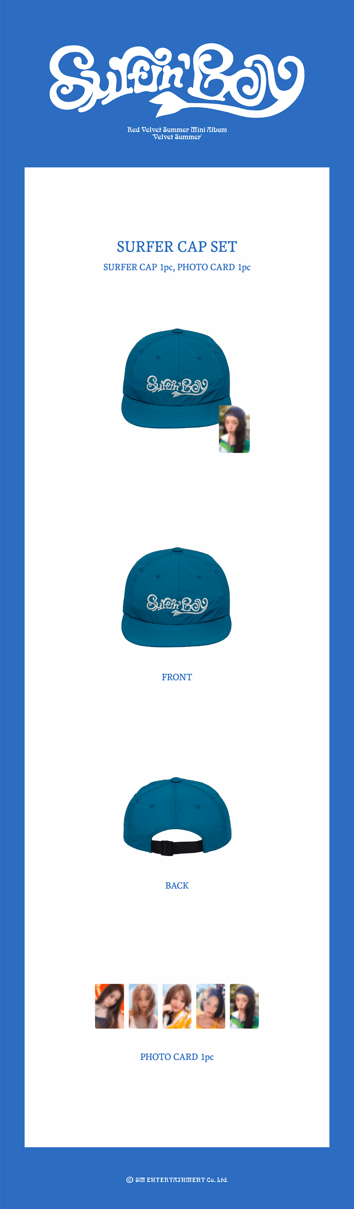 [PREORDER 15/8 CLOSED] RED VELVET [Velvet Summer] Official Merch SURFER CAP SET