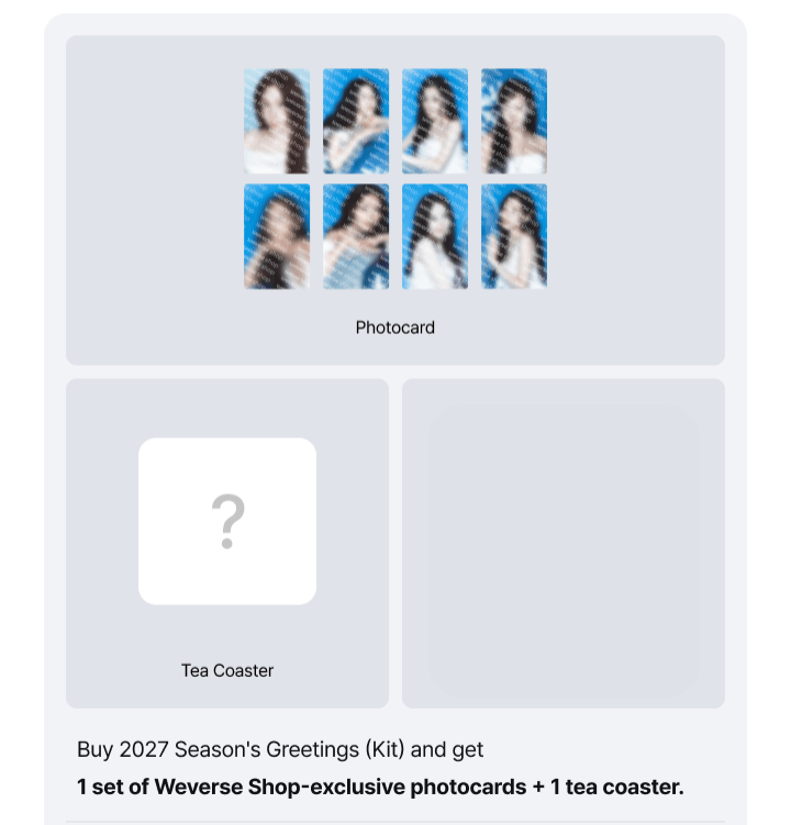 Girls’ Generation [Twenty in Frost] 2027 SEASON’S GREETINGS WEVERSE SHOP POB