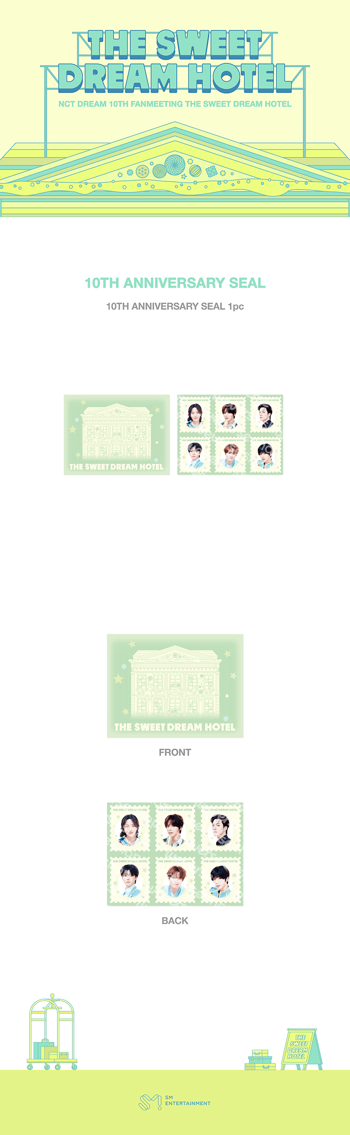 [PREORDER 26/8 CLOSED] NCT DREAM 10TH ANNIVERSARY PARTY [THE SWEET DREAM HOTEL] Official Merch 10TH ANNIVERSARY SEAL