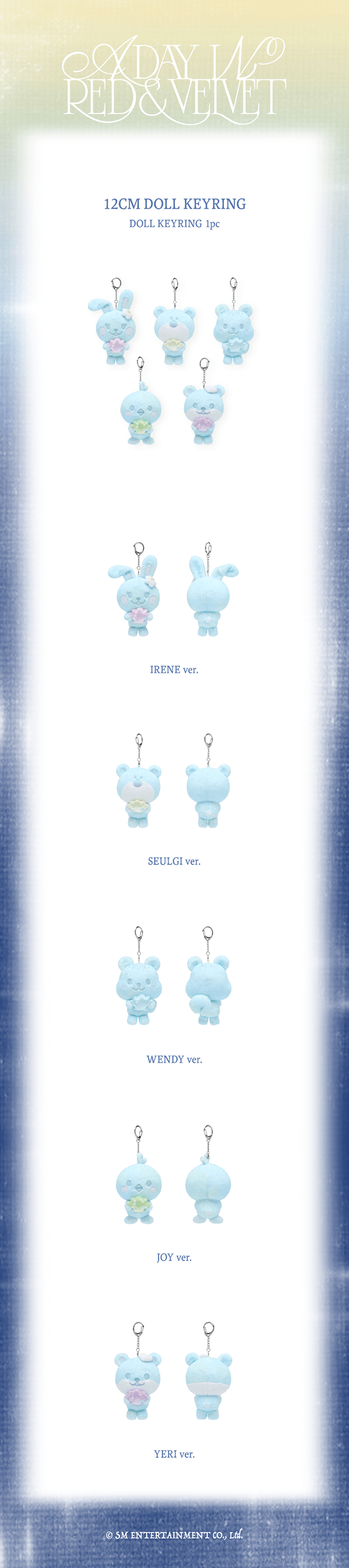 [PREORDER] RED VELVET <A Day in Red & Velvet> FAN-CON 12CM DOLL KEYRING