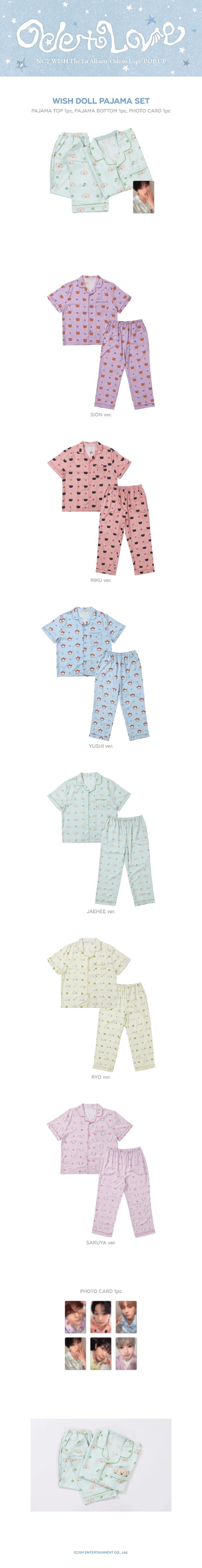 [PREORDER 2/5 CLOSE] NCT WISH <ODE TO LOVE> POP-UP WISH DOLL PAJAMA SET
