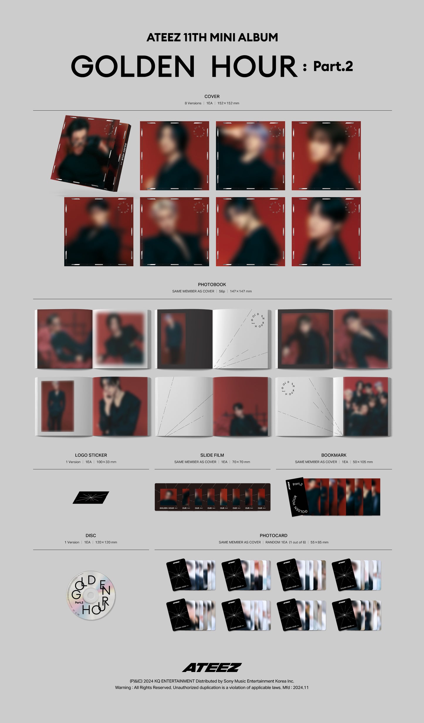 ATEEZ <GOLDEN HOUR : Part.2> DIGIPACK VER