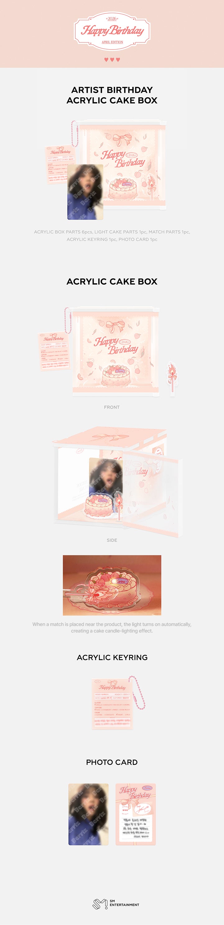 [PREORDER 13/4 CLOSED] AESPA KARINA <2026 SM ARTIST BIRTHDAY> ACRYLIC CAKE BOX