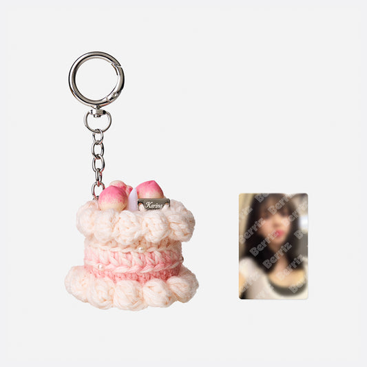 AESPA KARINA <2026 SM ARTIST BIRTHDAY> CROCHET MINI CAKE KEYRING